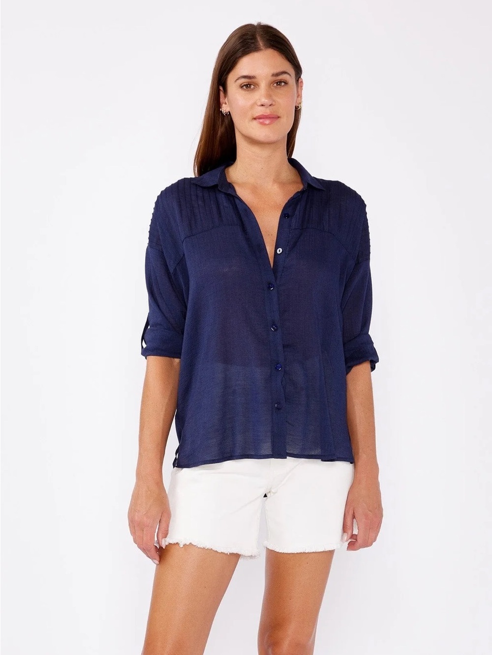 Vintage Diane Von Furstenberg Sheer Layered Blouse in Deep Violet Size 6